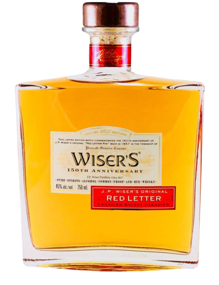 J.P. Wiser's 150th Anniversary Red Letter Blended Canadian Whisky World of Whiskey Sale J.P. Wiser's 150th Anniversary Red Letter Blended Canadian Whisky - World of Whiskey Sale
