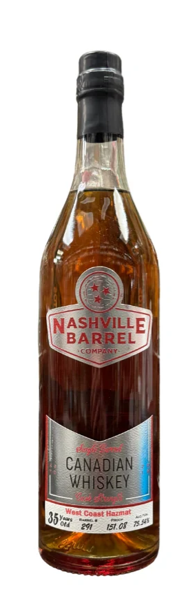 Nashville Barrel Company 35 Year Old Single Barrel HAZMAT 151.08 Proof Canadian Whiskey World of Whiskey Sale Nashville Barrel Company 35 Year Old Single Barrel HAZMAT 151.08 Proof Canadian Whiskey - World of Whiskey Sale