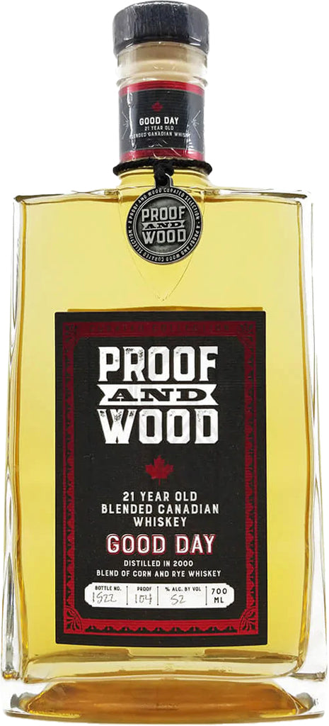Proof & Wood Good Day 21 Year old Blended Canadian Whisky | 700ML World of Whiskey Sale Proof & Wood Good Day 21 Year old Blended Canadian Whisky | 700ML - World of Whiskey Sale